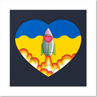 rocket love for ukraine Posters and Art